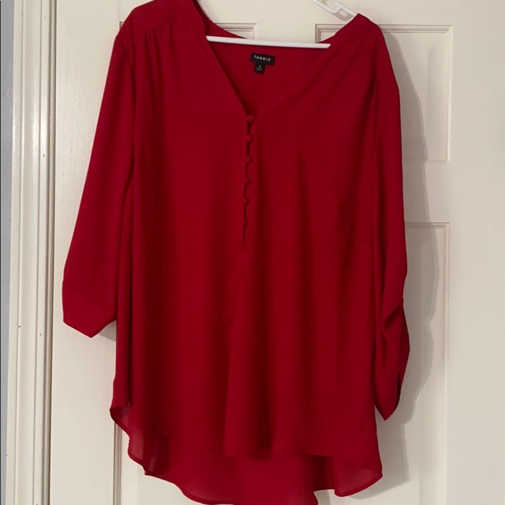 Red dress shirt